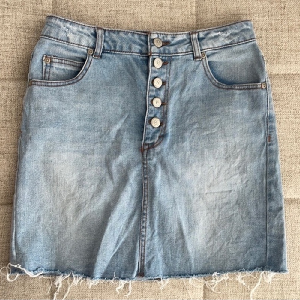 Denim Mini Skirt‎